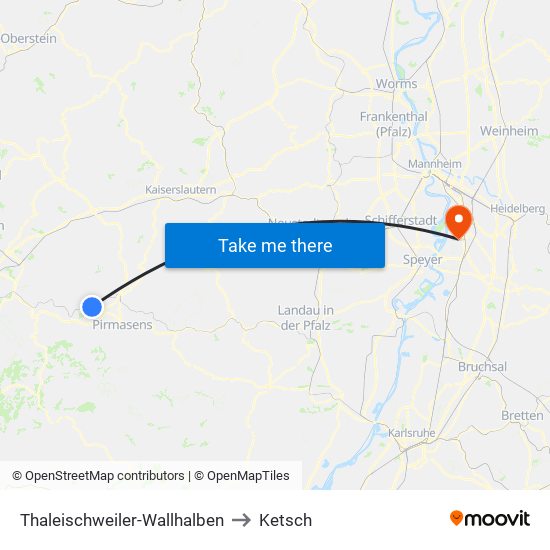 Thaleischweiler-Wallhalben to Ketsch map