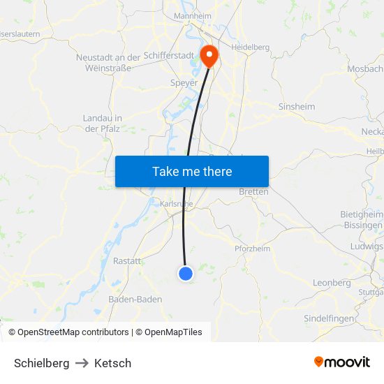 Schielberg to Ketsch map