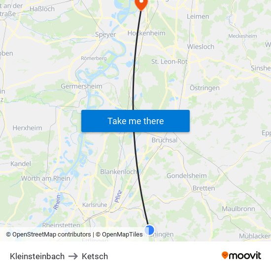 Kleinsteinbach to Ketsch map