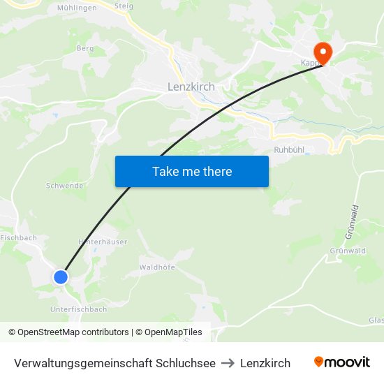 Verwaltungsgemeinschaft Schluchsee to Lenzkirch map