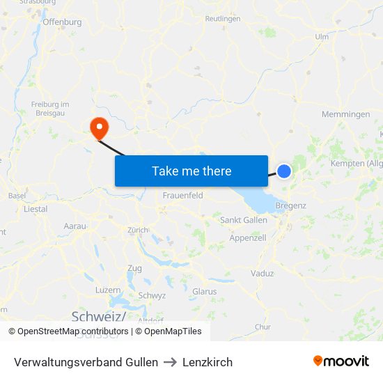 Verwaltungsverband Gullen to Lenzkirch map