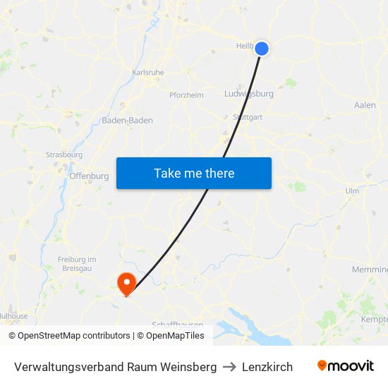Verwaltungsverband Raum Weinsberg to Lenzkirch map