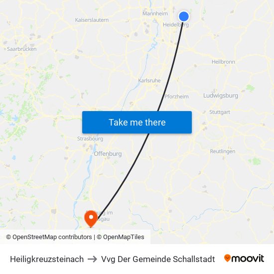 Heiligkreuzsteinach to Vvg Der Gemeinde Schallstadt map