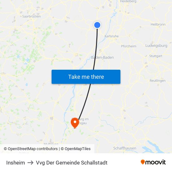 Insheim to Vvg Der Gemeinde Schallstadt map