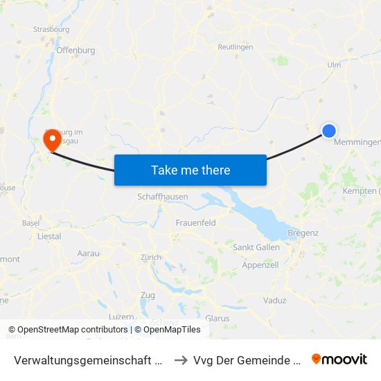 Verwaltungsgemeinschaft Ochsenhausen to Vvg Der Gemeinde Schallstadt map