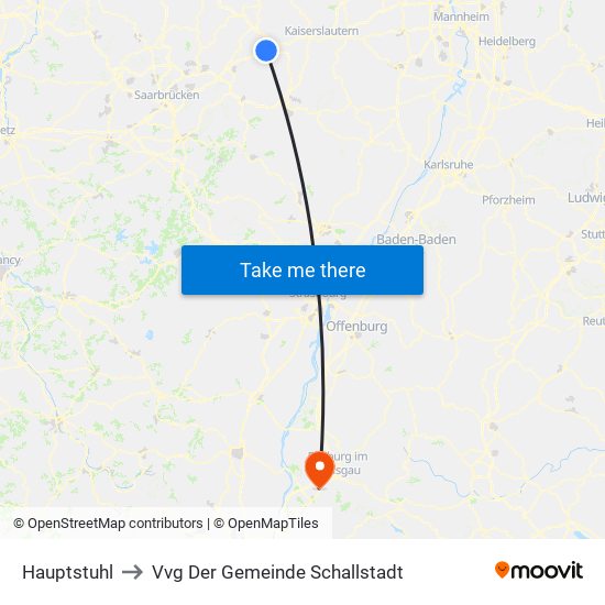 Hauptstuhl to Vvg Der Gemeinde Schallstadt map