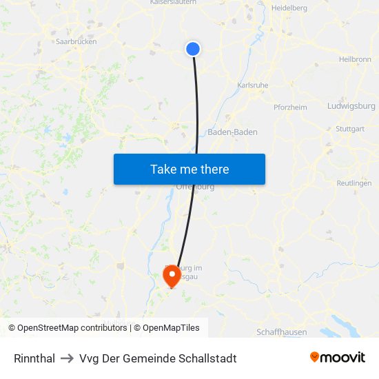 Rinnthal to Vvg Der Gemeinde Schallstadt map