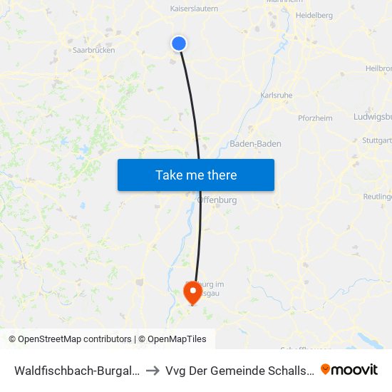 Waldfischbach-Burgalben to Vvg Der Gemeinde Schallstadt map