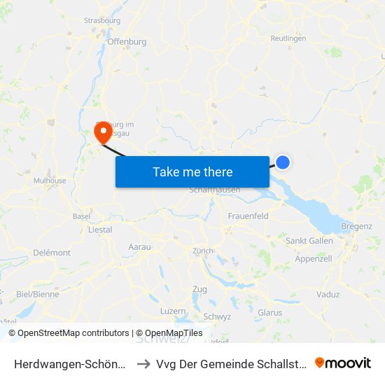 Herdwangen-Schönach to Vvg Der Gemeinde Schallstadt map