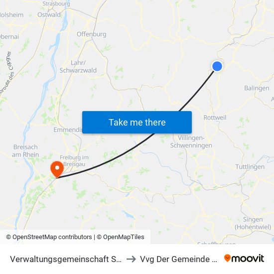 Verwaltungsgemeinschaft Sulz am Neckar to Vvg Der Gemeinde Schallstadt map