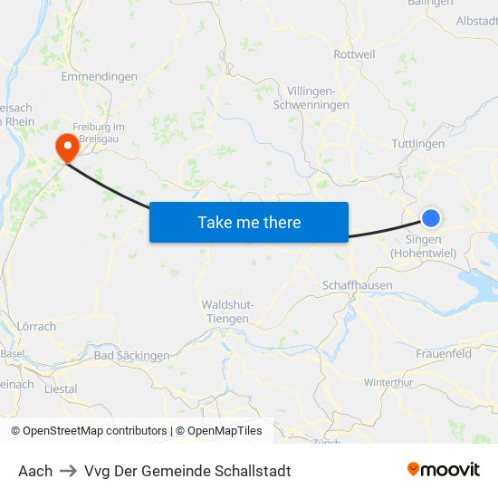 Aach to Vvg Der Gemeinde Schallstadt map