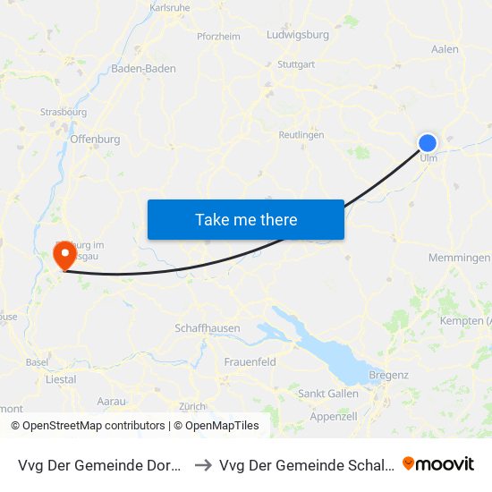 Vvg Der Gemeinde Dornstadt to Vvg Der Gemeinde Schallstadt map