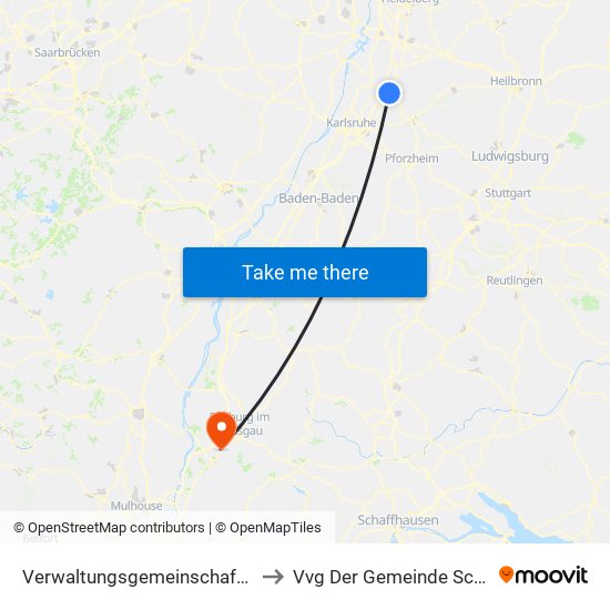Verwaltungsgemeinschaft Bruchsal to Vvg Der Gemeinde Schallstadt map