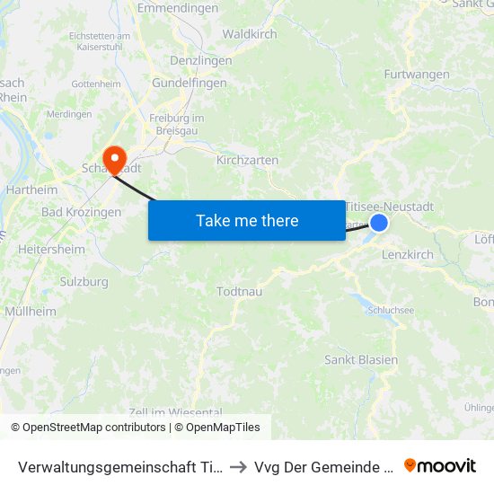 Verwaltungsgemeinschaft Titisee-Neustadt to Vvg Der Gemeinde Schallstadt map