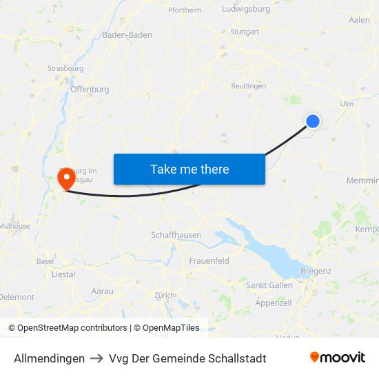 Allmendingen to Vvg Der Gemeinde Schallstadt map