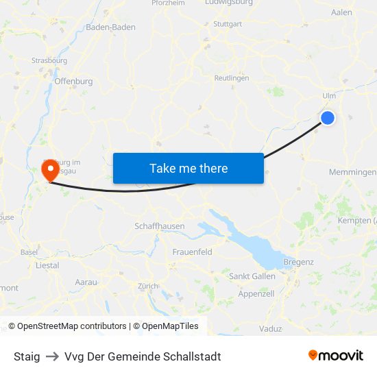 Staig to Vvg Der Gemeinde Schallstadt map