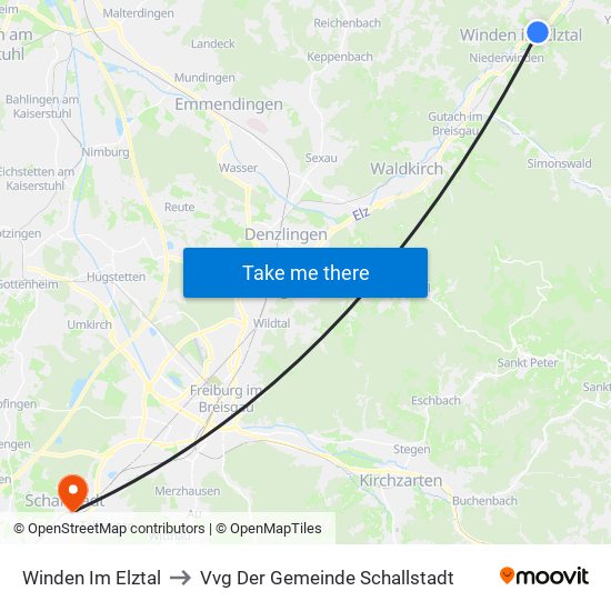 Winden Im Elztal to Vvg Der Gemeinde Schallstadt map