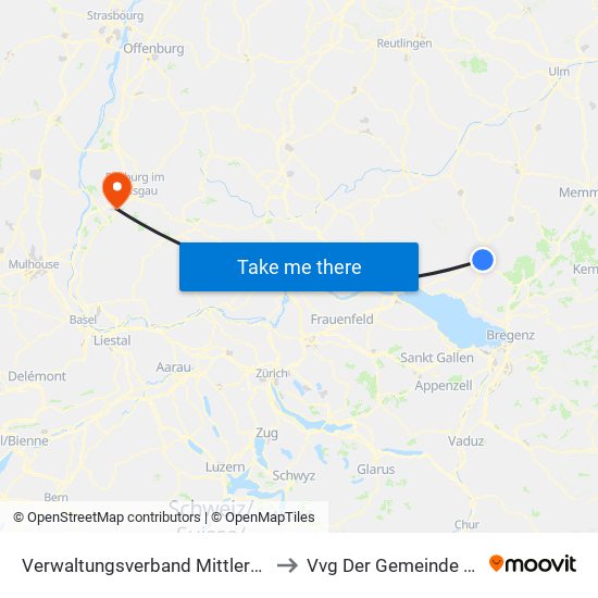 Verwaltungsverband Mittleres Schussental to Vvg Der Gemeinde Schallstadt map