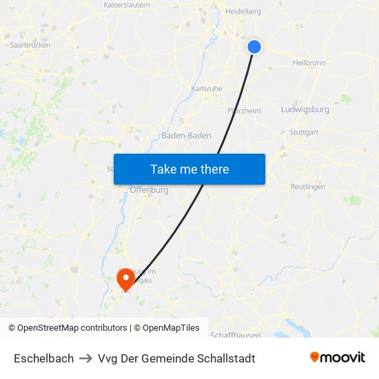 Eschelbach to Vvg Der Gemeinde Schallstadt map