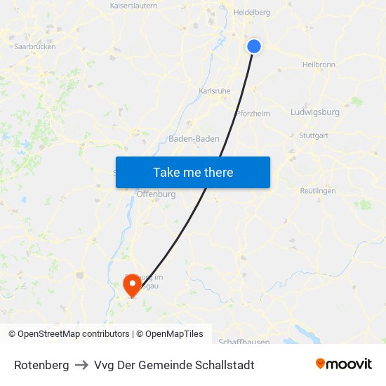 Rotenberg to Vvg Der Gemeinde Schallstadt map