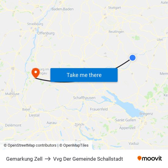 Gemarkung Zell to Vvg Der Gemeinde Schallstadt map