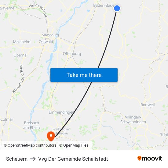 Scheuern to Vvg Der Gemeinde Schallstadt map