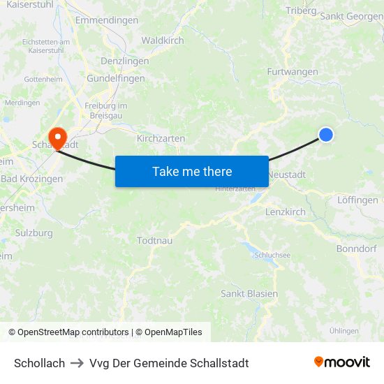 Schollach to Vvg Der Gemeinde Schallstadt map