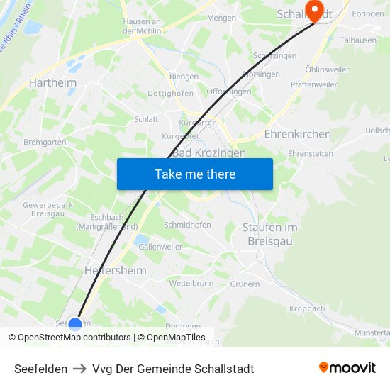 Seefelden to Vvg Der Gemeinde Schallstadt map
