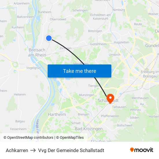 Achkarren to Vvg Der Gemeinde Schallstadt map