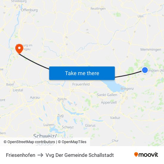 Friesenhofen to Vvg Der Gemeinde Schallstadt map
