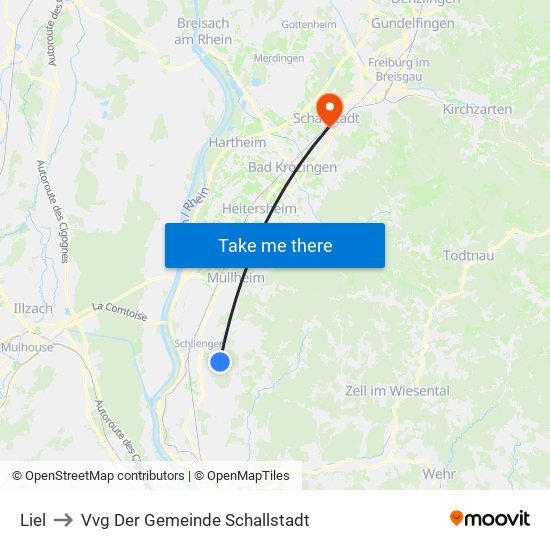 Liel to Vvg Der Gemeinde Schallstadt map