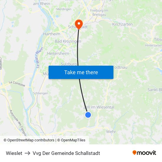 Wieslet to Vvg Der Gemeinde Schallstadt map