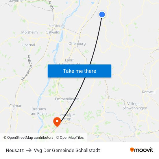 Neusatz to Vvg Der Gemeinde Schallstadt map