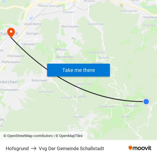Hofsgrund to Vvg Der Gemeinde Schallstadt map