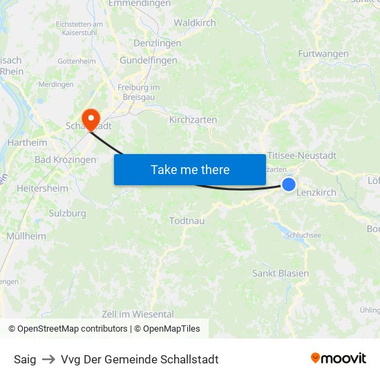 Saig to Vvg Der Gemeinde Schallstadt map