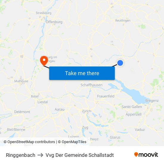 Ringgenbach to Vvg Der Gemeinde Schallstadt map