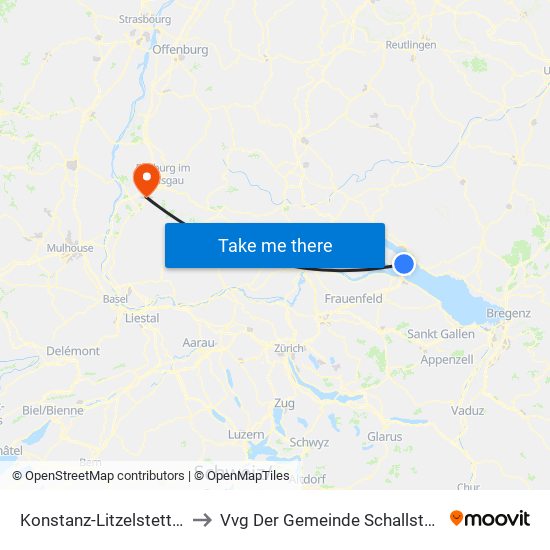 Konstanz-Litzelstetten to Vvg Der Gemeinde Schallstadt map