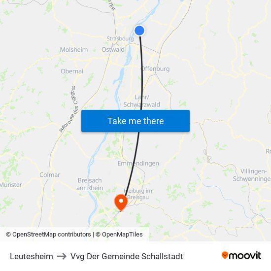 Leutesheim to Vvg Der Gemeinde Schallstadt map