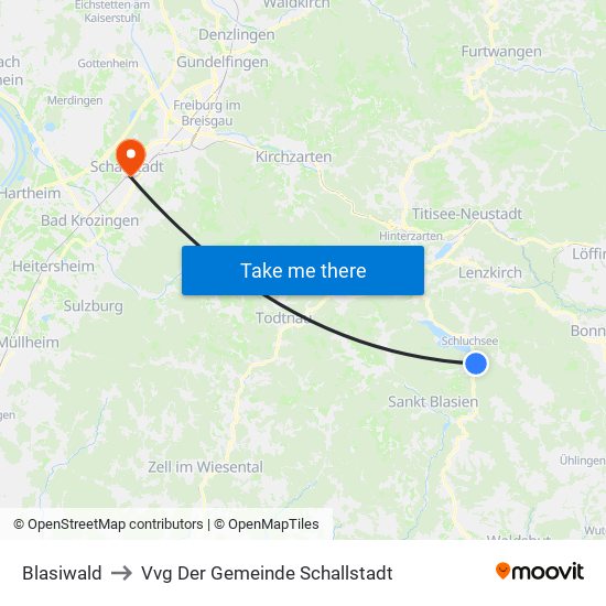 Blasiwald to Vvg Der Gemeinde Schallstadt map