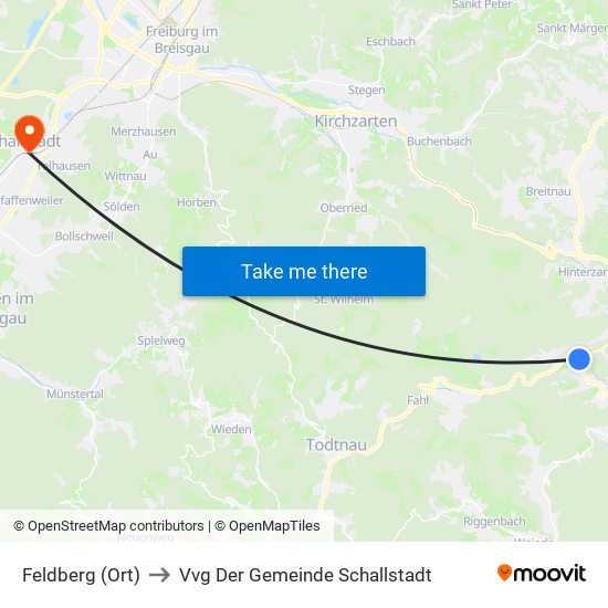 Feldberg (Ort) to Vvg Der Gemeinde Schallstadt map