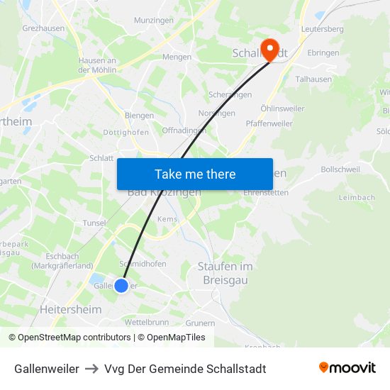 Gallenweiler to Vvg Der Gemeinde Schallstadt map