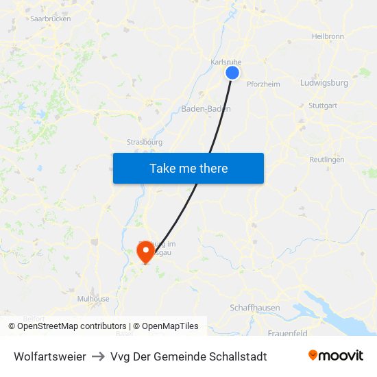 Wolfartsweier to Vvg Der Gemeinde Schallstadt map