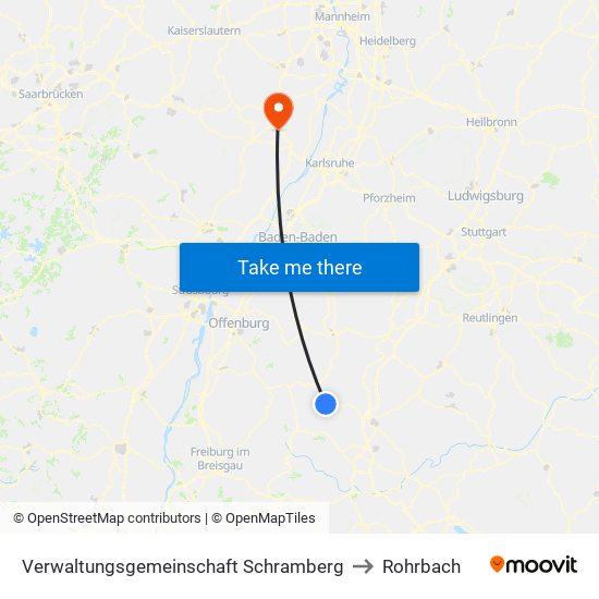 Verwaltungsgemeinschaft Schramberg to Rohrbach map