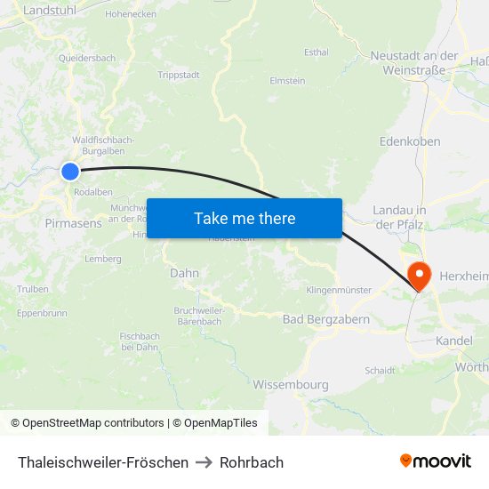 Thaleischweiler-Fröschen to Rohrbach map