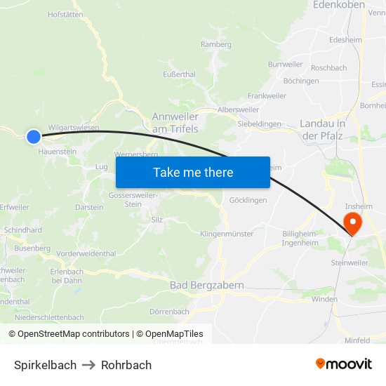 Spirkelbach to Rohrbach map