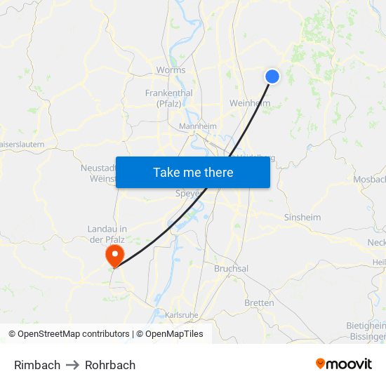 Rimbach to Rohrbach map