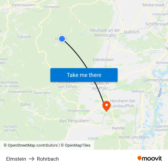 Elmstein to Rohrbach map