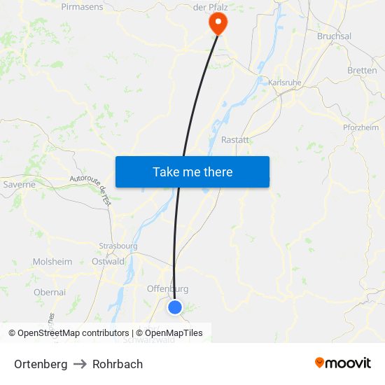 Ortenberg to Rohrbach map