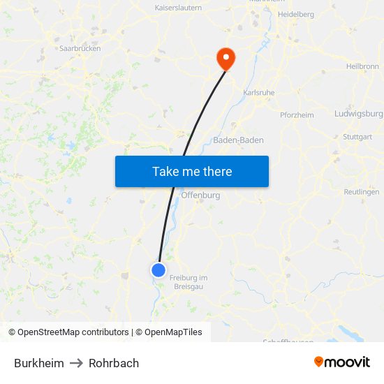 Burkheim to Rohrbach map