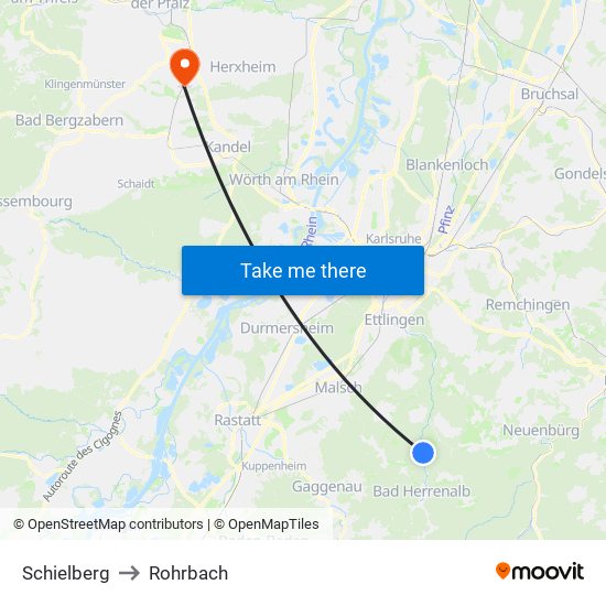 Schielberg to Rohrbach map